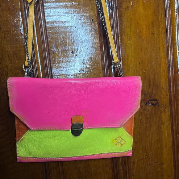 Pink/lime green Patricia Nash Crossbody bag - Picture 2 of 10